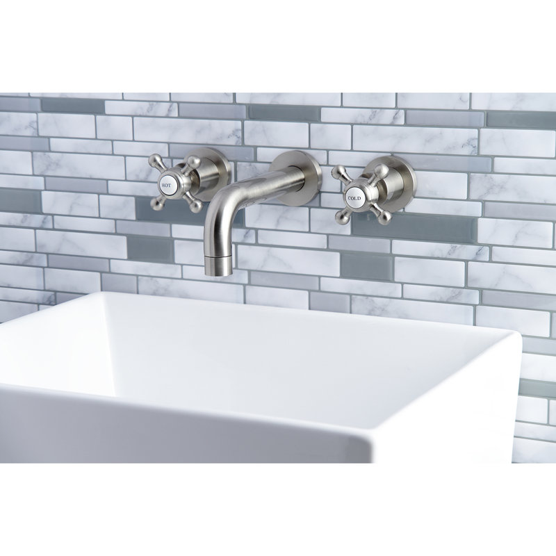 Robinet de salle de bain mural Metropolitan, Nickel brossé