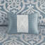 Ensemble d'édredon en jacquard 8 pièces Madison Park Odette - Élégant turquoise / argent grand