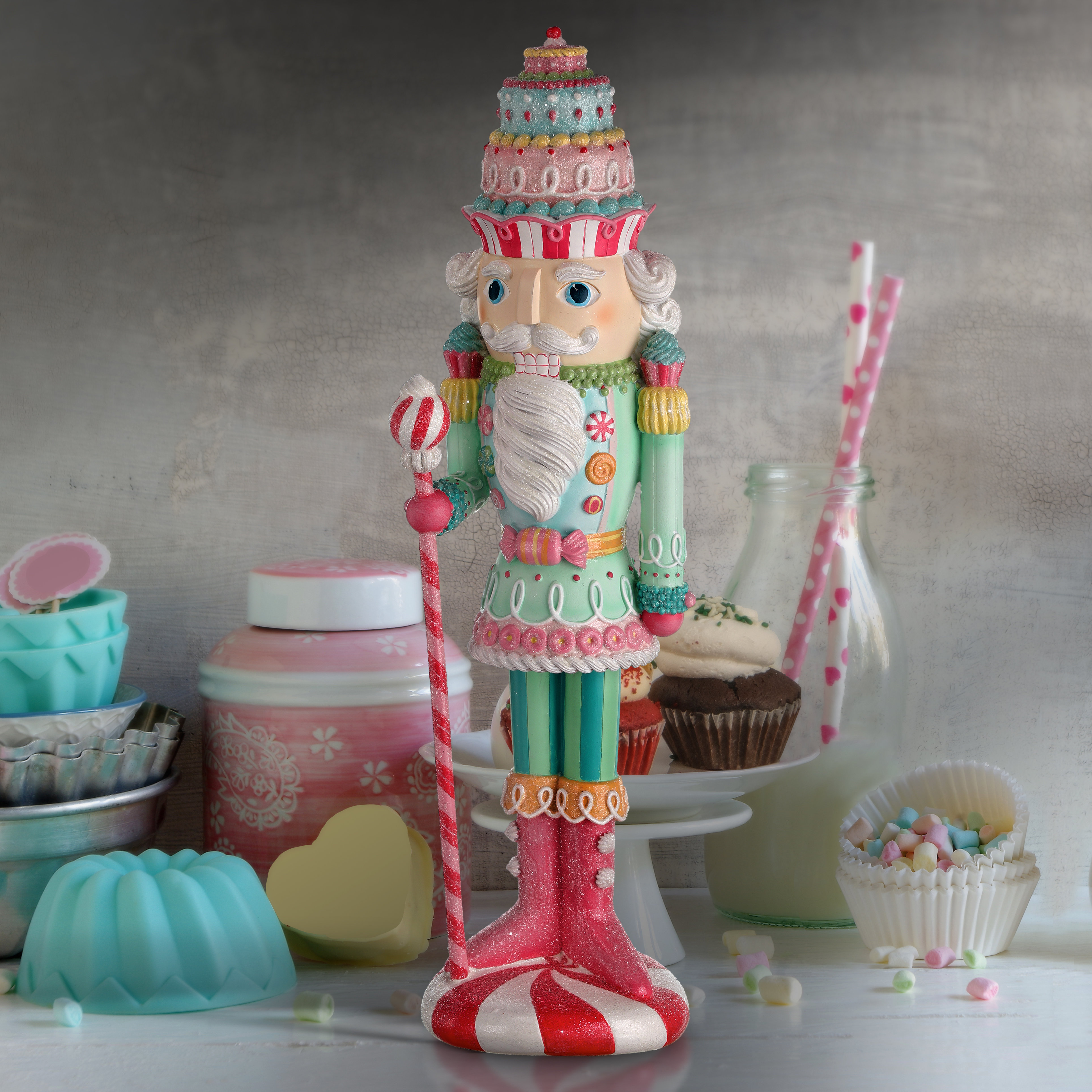 The Twillery Co.® 22" Pastel Peppermint Nutcracker & Reviews | Wayfair