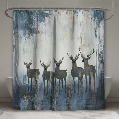 Deer Shower Curtain -  Animal Bathroom Decor Rustic