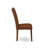 3 Piece Dinette Set for Small Spaces Contains a Round Dining Table with Pedestal and 2 Brown Faux Leather Upholstered Chairs, Mahogany