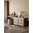 Versatile Saddle Leather & Slate Top Dressing Table with Adjustable LED Mirror - Extendable, Left/Right or L-Shaped Installation