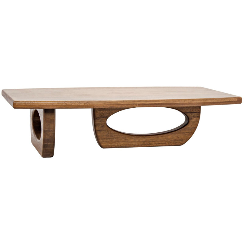 Douglas Solid Wood Top Coffee Table, Dark Walnut