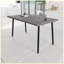 Table de salle à manger extensible de cuisine moderne avec pieds en métal noir