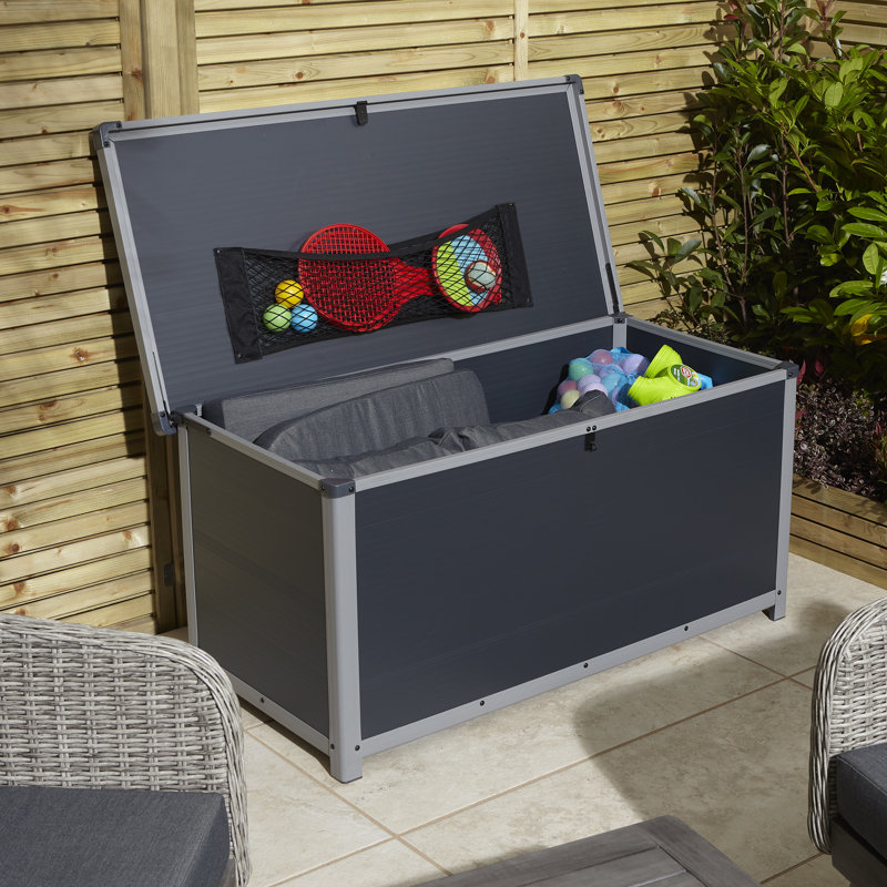 Rowlinson Airevale 4x2 Cushion Box with Assembly, Dark Grey