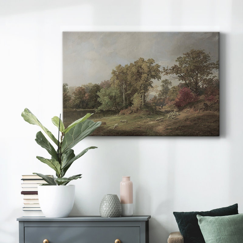 Paysage rétro - Cccxxii, H 33 po x l 49 po x P 1,5 po, Toile tendue
