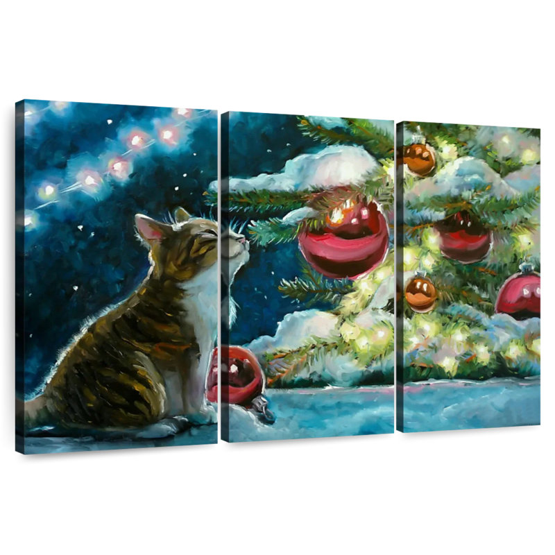 Lelend Christmas Cat, 36" H x 57" W