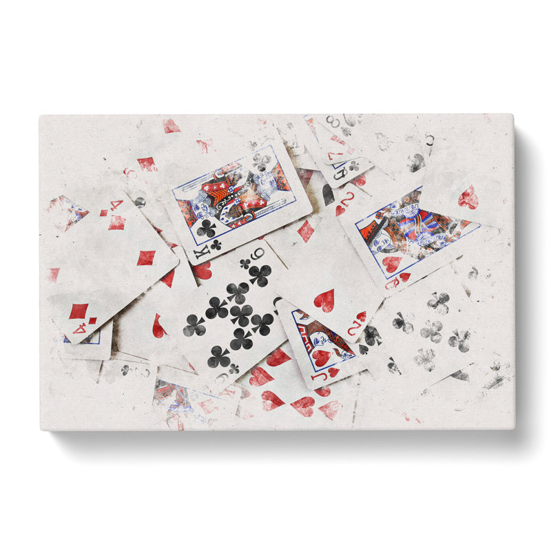 Deck Of Cards - Wrapped Canvas, 35cm H x 50cm W x 3cm D