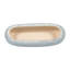 Bol décoratif moderne ovale en céramique - Bol décoratif moderne pour centre de table, meuble-lavabo ou décoration intérieure - 20 po, bleu