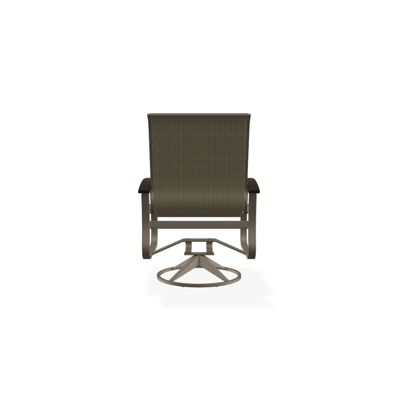 Belle Isle Outdoor Dining Armchair, Brown Sunbrella® Tweed, Kona P10, Textured Beachwood