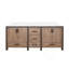 Meuble-lavabo double 80 po Rustwood X P 22 po D, avec plateau en quartz blanc
