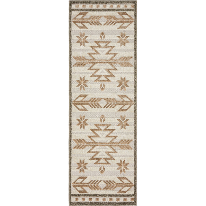 Tapis intérieur / extérieur El Reno, Tapis de couloir 2 pi x 6 pi