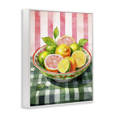  Mixed Citrus Bowl Framed Giclee Art by Daphne Polselli