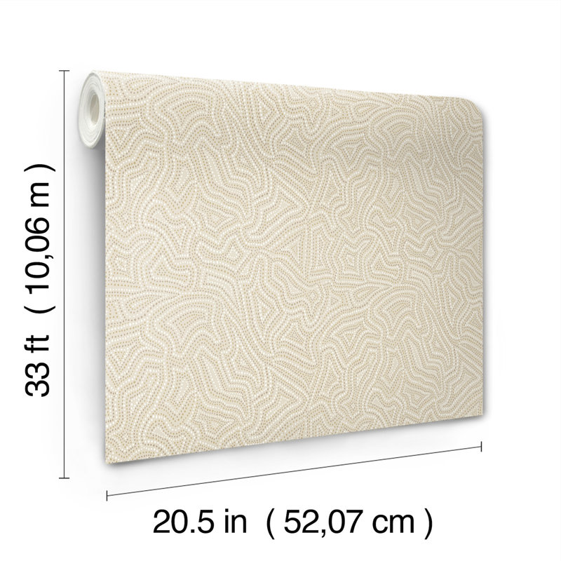 Papier peint abstrait Hollenback, Doré