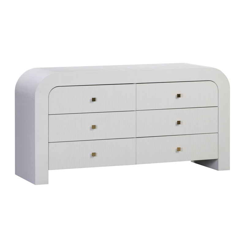 157.5cm W 6 - Drawer Chest of Drawers, White