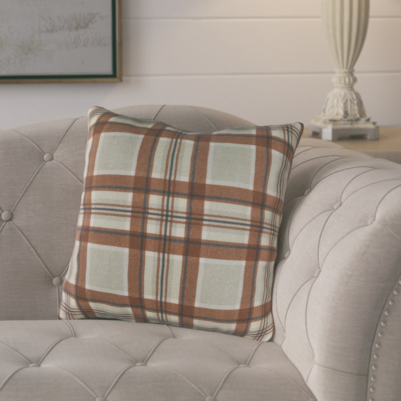 Housse et insert de coussin en coton Andrey, Duvet, Brun, 22 po x 22 po