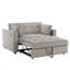 Causeuse-lit convertible 57 po en Corduroy avec porte-gobelets, ports USB, poches pour magazines, coussins, capitonnage-1818644708