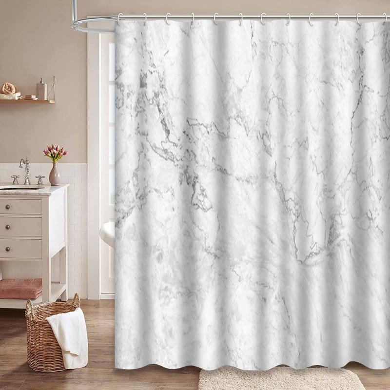 Papier peint gris avec surface de cuisine en marbre blanc vieilli gris avec 12 crochets, L 72 po x l 84 po