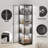 4-Tier Corner Display Cabinet with 3 Color Light, Display Case for Playroom, Bedroom-234704753