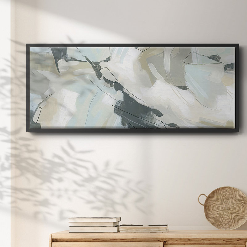 Shadow Cycle V - Framed Canvas, 20" H x 50" W