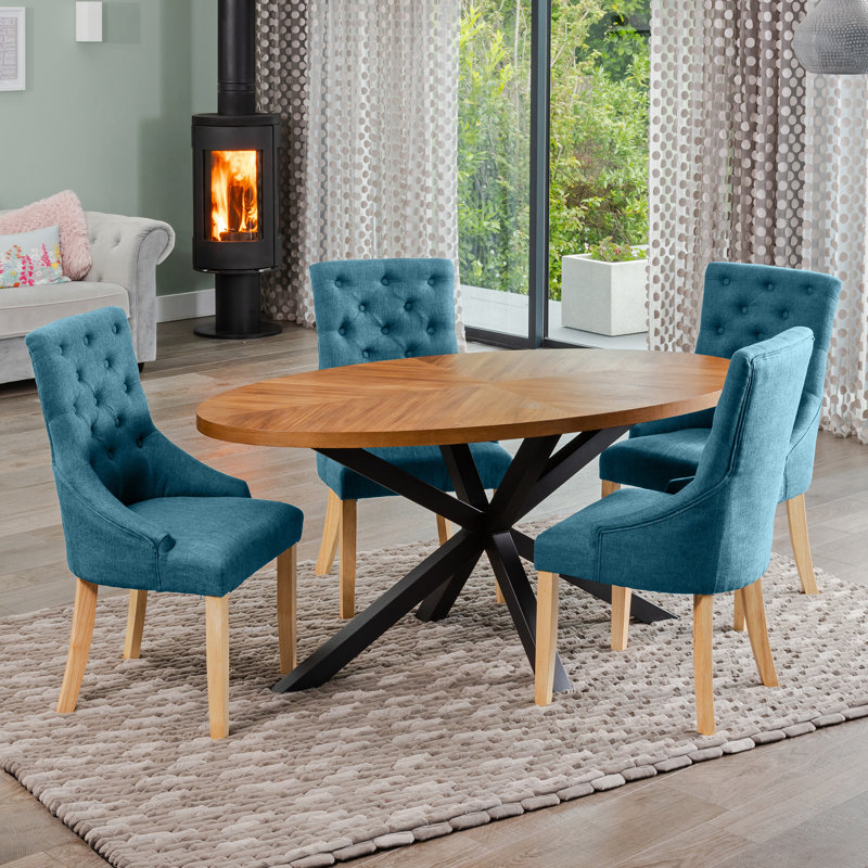 Soderquist 4 - Person Dining Set, Teal