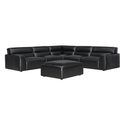 Jenn Top Grain Leather Modular Sectional