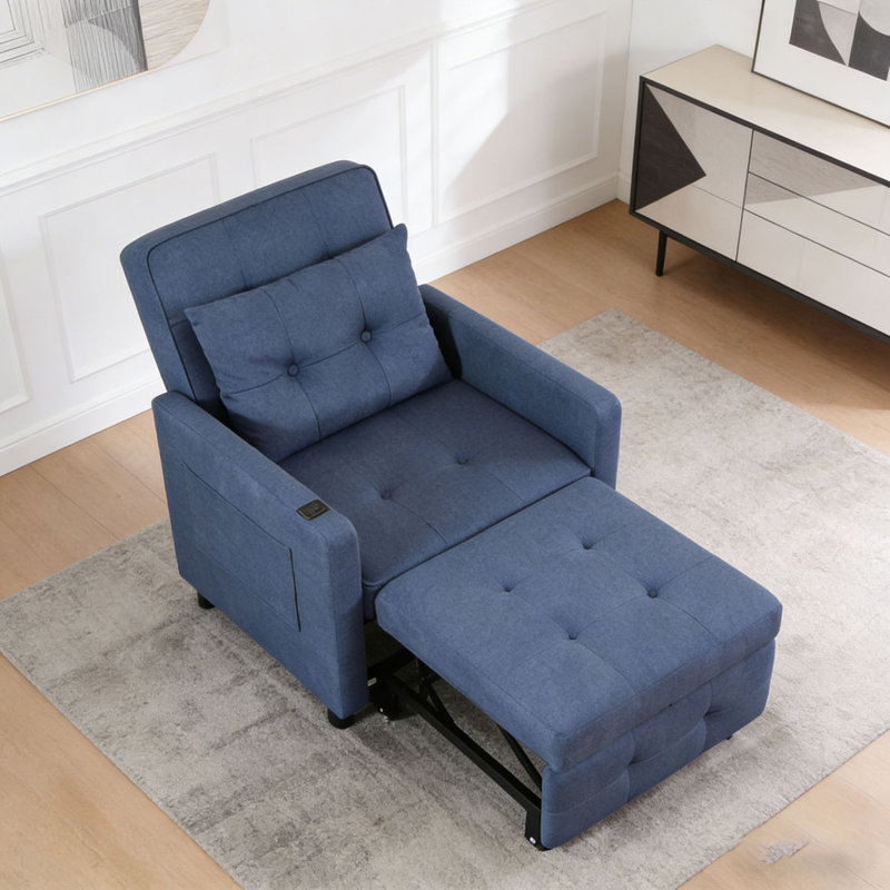 Fauteuil-lit ajustable Sleeper Chair 3-en-1, Bleu