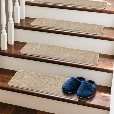 Housse pour tapis d'escalier à motif classique 8 po x 30 po * 12 gris