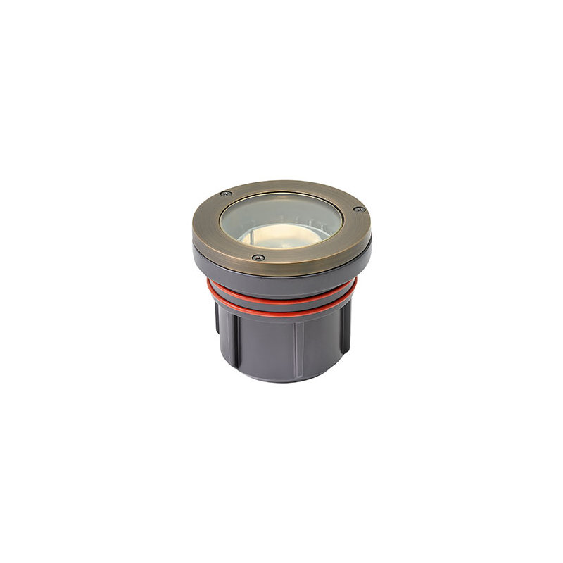 Flat Top Low Voltage Well Light, Matte Bronze, Halogen, 9W