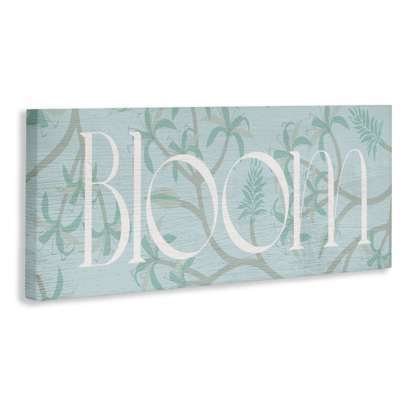 «Blue Toned Bloom», toile par Lil 'Rue, H 10 po x l 24 po