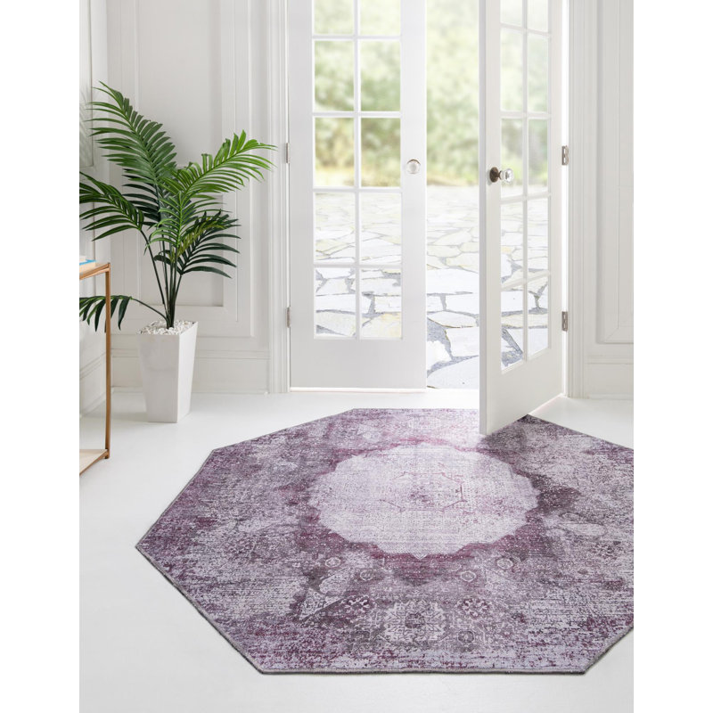 Tapis lavable Yara, Octogone 5 pi x 5 pi