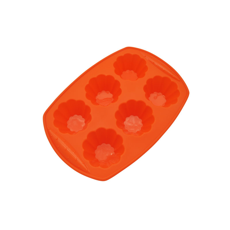 Moule à gâteau antiadhésif 6 tasses Prime Cook, Orange