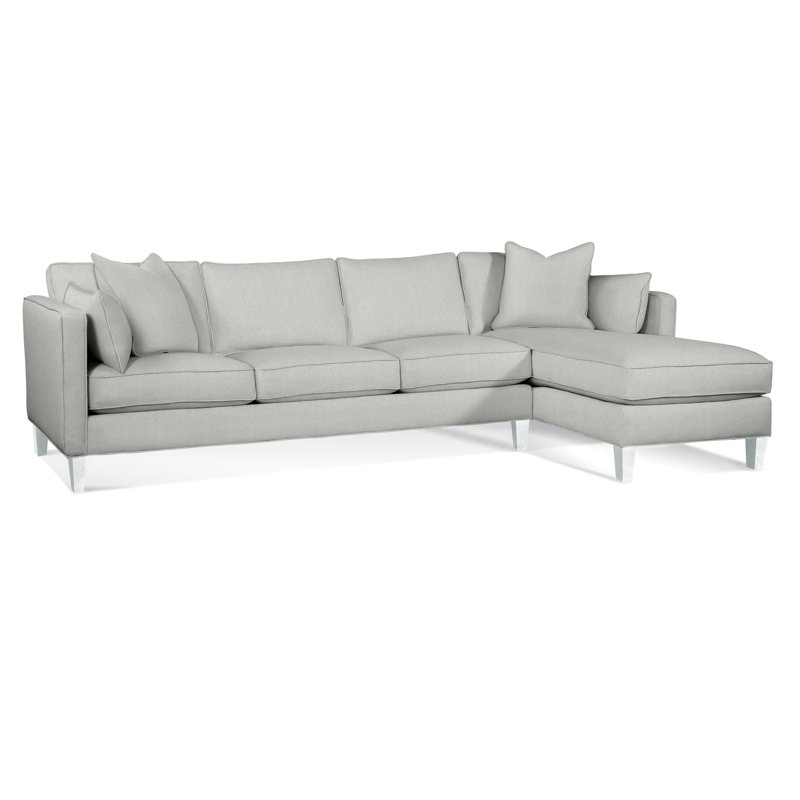 Lenox Chaise Sectional, Right Hand Facing, Frost White, Basic Navy; 0317-61