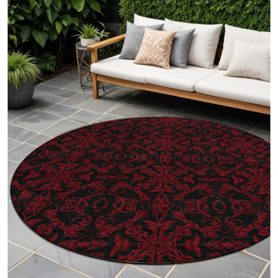 Tapis rond noir 8 po