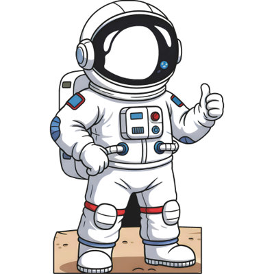 Caricature d'un astronaute SS11307