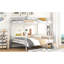 Lit superposé en métal Sliver Full Xl Over Queen - solide et sécuritaire pour un usage familial, permet d'économiser de l'espace dans la chambre à coucher, de conception moderne facile à installer, de supporter de lourdes charges et de faciliter le processus d'assemblage-56491713-56491717