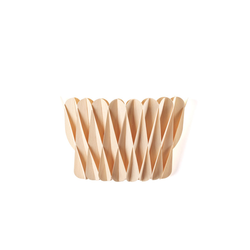 Lola 1 - Light Flush Mounted Sconce, Natural Beech