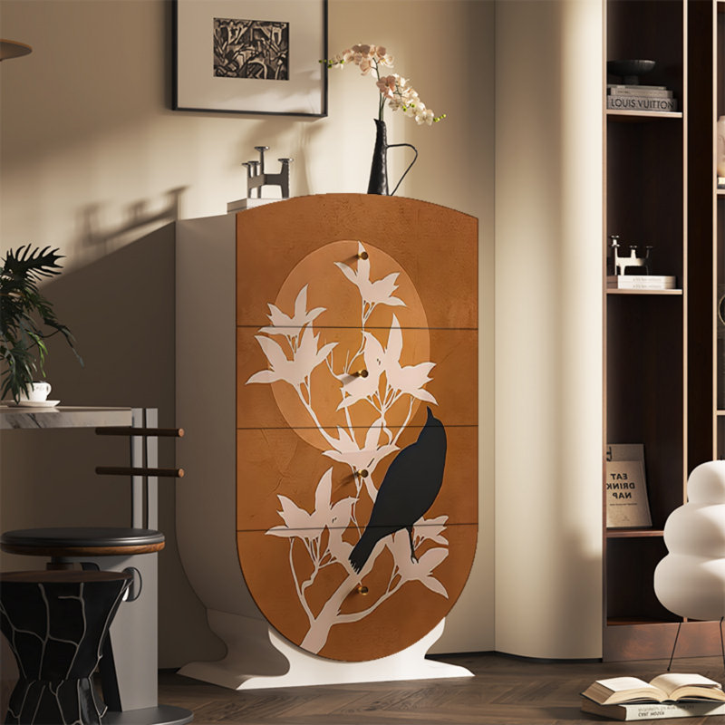 4-Drawer Storage Cabinet Accent Chest