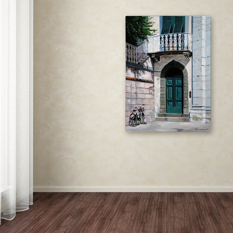« green door », reproduction sur toile tendue, H 47 po x l 35 po