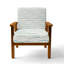 Chaise rembourrée à pois Dots Wave BlueCream-1955405288