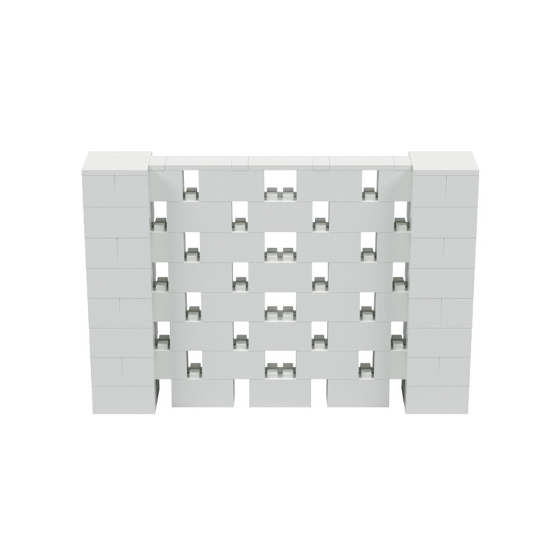 Ensemble mural 4 po de haut Everblock, Gris clair, 72"