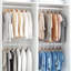 Organisateur de tringle à vêtements ajustable à largeur et hauteur réglables Chrome