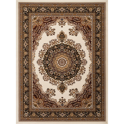2 Ft. X 3 Machine-Made Medallion Area Rug, Ornate Traditional Style, Soft And 100% Polypropylene, Ideal For Reading Nook Classic Luxury Stain Polypropylene Pile, Good
