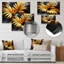 Jaune et gris avec palmiers monochromes - palmiers et palmiers, art mural-450449758-460684680
