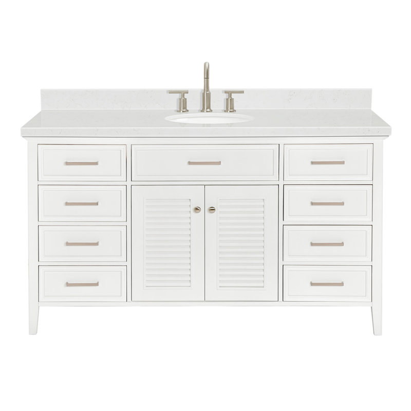 Ensemble de meuble-lavabo simple 60 po Blazier, Blanc