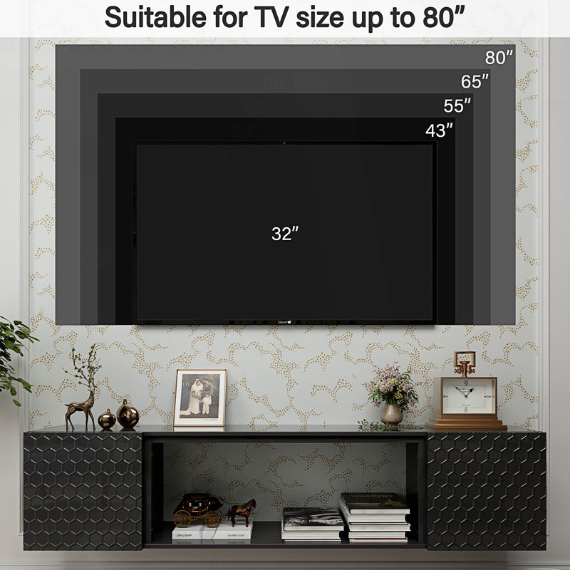 Floating TV Wall Mount Stand, Tv Console