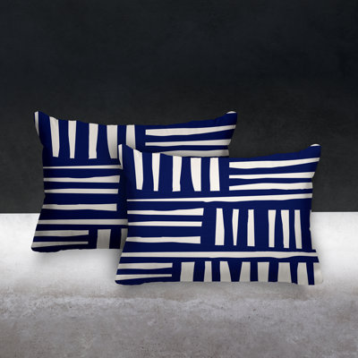 Pereto Abstract Lines Indoor/Outdoor Lumbar Pillow
