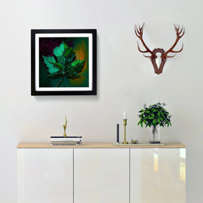 Ivy Leaf Palette Knife - Single Picture Frame Print on Wood