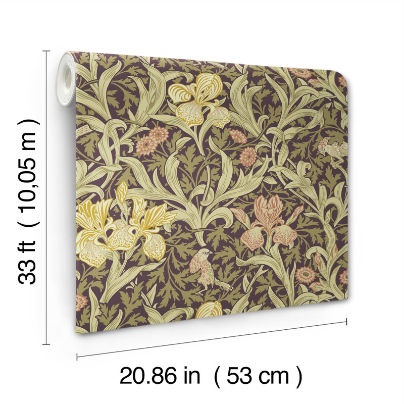Iris Plum Wild Gardens Wallpaper, Purple