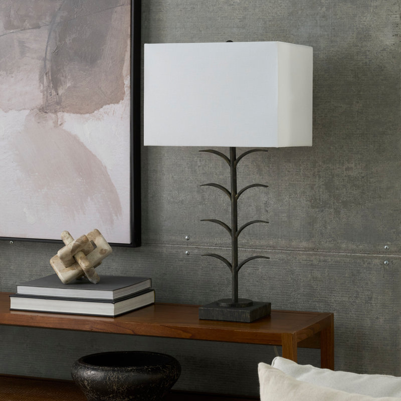 28" Black Wrought Iron Branch Table Lamp